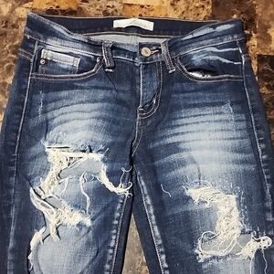 KanCan Distressed  skinny Leg Estilo Stone Wash Jeans Size 26